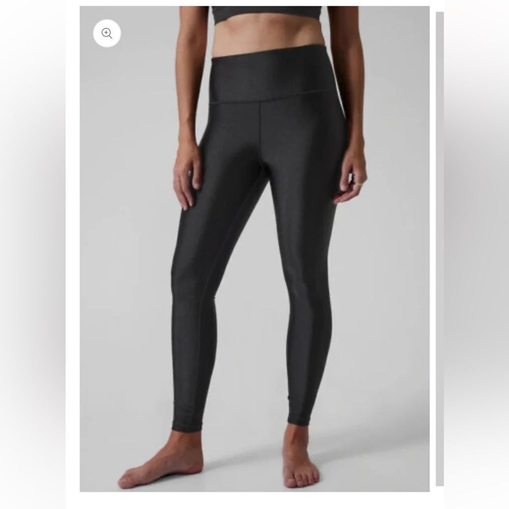 NWT New ATHLETA Elation Shine Tight Legging Metallic Black XS